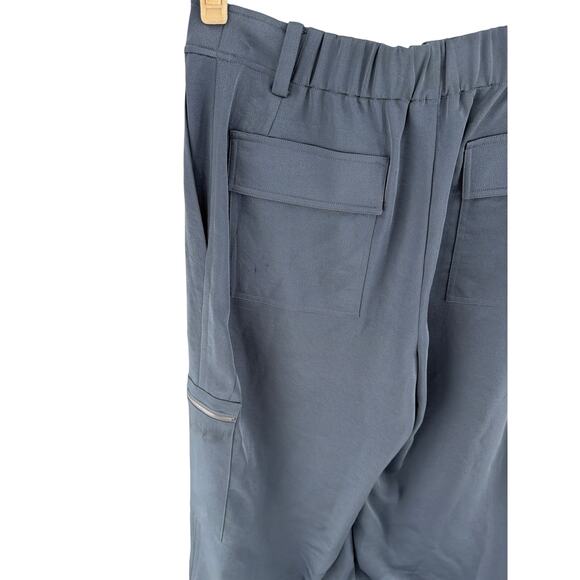 Vince Women's Lake Stone Low-Rise Satin Parachute Crop Pants Size 12 - Picture 9 of 11